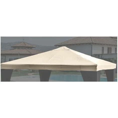 CAPALDO Haut De La Serviette Gazebo Couverture De Remplacement BOIS 3x3 Mt. - BEIGE 3 CAPALDO Haut De La Serviette Gazebo Couverture De Remplacement BOIS 3x3 Mt. - BEIGE