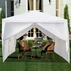 AIDUCHO Garden Réception 3 X 6 M,: à Utiliser Comme Pavillon - Pergola, Tente De Jardin, Chapiteau Ou Tonnelle - Blanc -Pergola Soldes 47992083 5