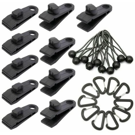VERSAILLESFR Clips De Bâche, 30 Pièces Clips De Tente De Bouche De Crocodile Clips De Bâche Avec Serrure Serrée Vis De Serrage élastique Boules Bâche Tente Corde élastique Avec Mousqueton, Versailles 3 VERSAILLESFR Clips De Bâche, 30 Pièces Clips De Tente De Bouche De Crocodile Clips De Bâche Avec Serrure Serrée Vis De Serrage élastique Boules Bâche Tente Corde élastique Avec Mousqueton, Versailles