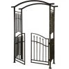 MAXSTORE Arche En Bronze Avec Portillon Pour Plante Grimpante - 207 X 130 X 50 Cm -Pergola Soldes 48369554 1
