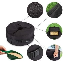 ELLE Sac De Poids De Parasols, Sac De Poids Amovible, Base Sacs Sable De Tissu Oxford, Patio Umbrella Base, Sac De Lestage Sable Pour Extérieur, Sac De Poid De Base Pour Parasol Tente Jardin Patio -Pergola Soldes 48461113 3