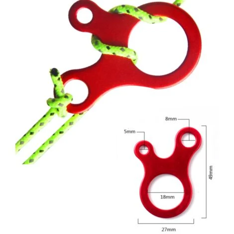 ELLE 12 Morceaux De Tendeur De Corde D'alliage D'aluminium, Approprié Au Pique-nique De Camping De Randonnée De Tente Extérieure 4 ELLE 12 Morceaux De Tendeur De Corde D'alliage D'aluminium, Approprié Au Pique-nique De Camping De Randonnée De Tente Extérieure – Image 2