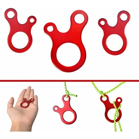 ELLE 12 Morceaux De Tendeur De Corde D'alliage D'aluminium, Approprié Au Pique-nique De Camping De Randonnée De Tente Extérieure 5 ELLE 12 Morceaux De Tendeur De Corde D'alliage D'aluminium, Approprié Au Pique-nique De Camping De Randonnée De Tente Extérieure – Image 3