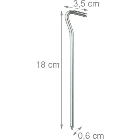 RELAXDAYS Sardines, Lot De 96, Arrondis, Sols Normaux & Durs, Sardines Camping, Fer Zingué, 18 Cm De Long, Argenté 7 RELAXDAYS Sardines, Lot De 96, Arrondis, Sols Normaux & Durs, Sardines Camping, Fer Zingué, 18 Cm De Long, Argenté – Image 5