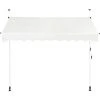 GOPLUS Store Banne Manuel Rétractable En Aluminium,Auvent Banne De Balcon Rétractable Avec Tissu Oxford,Hauteur Réglable 2-3M,Protection Solaire Et Pluie Pour Jardin (2,5X1,2M, Beige) -Pergola Soldes 48930915 1