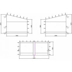 Quick-Star Ensemble De Rideaux 3 pièces Assortis Aux Tonnelles Murales De 300 x 400 cm -Pergola Soldes 49150704 3