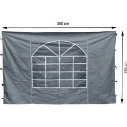 Quick-Star 2 Panneaux Latéraux Avec Fenêtre PE 300x195cm / 400x193cm Gris Pour Gazebo Sahara 3x4m 9 Quick-Star 2 Panneaux Latéraux Avec Fenêtre PE 300x195cm / 400x193cm Gris Pour Gazebo Sahara 3x4m -Pergola Soldes 49240243 3