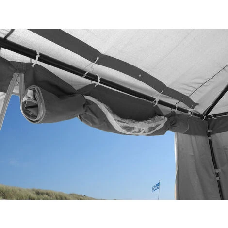 Quick-Star 2 Panneaux Latéraux Avec Fenêtre PE 300x195cm / 400x193cm Gris Pour Gazebo Sahara 3x4m 6 Quick-Star 2 Panneaux Latéraux Avec Fenêtre PE 300x195cm / 400x193cm Gris Pour Gazebo Sahara 3x4m – Image 4