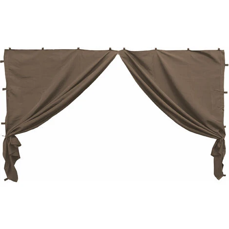 Quick-Star 2 Seitenteile Mit RV 250x192cm 350x192cm Für Pavillon Nizza 3x3m Seitenwand Taupe RAL 7006 4 Quick-Star 2 Seitenteile Mit RV 250x192cm 350x192cm Für Pavillon Nizza 3x3m Seitenwand Taupe RAL 7006 – Image 2