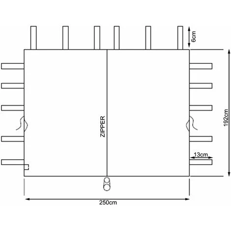 Quick-Star 2 Seitenteile Mit RV 250x192cm 350x192cm Für Pavillon Nizza 3x3m Seitenwand Taupe RAL 7006 5 Quick-Star 2 Seitenteile Mit RV 250x192cm 350x192cm Für Pavillon Nizza 3x3m Seitenwand Taupe RAL 7006 – Image 3