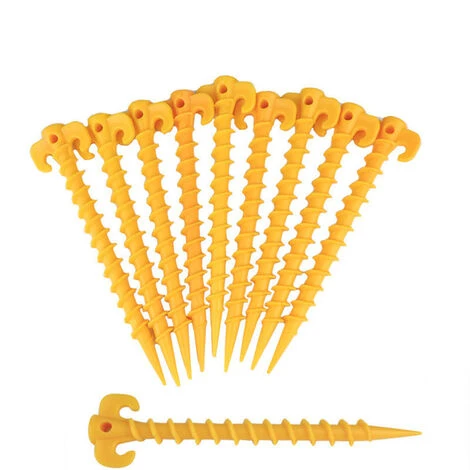 KARTOKNER 10 Pièces Piquets Camping Durables Plastique, Clous Tente Plastique, Visser Piquets Tente, Clous Tente D'extérieur, Piquets Camping Auvent, Pour Fixer Tentes (20cm) 3 KARTOKNER 10 Pièces Piquets Camping Durables Plastique, Clous Tente Plastique, Visser Piquets Tente, Clous Tente D'extérieur, Piquets Camping Auvent, Pour Fixer Tentes (20cm)