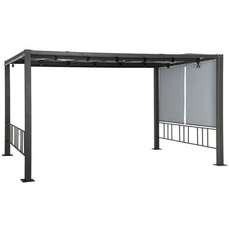 HESPERIDE Tonnelle Moai 3x4 M Ardoise Hespéride - Gris - Gris Ardoise 4 HESPERIDE Tonnelle Moai 3x4 M Ardoise Hespéride - Gris - Gris Ardoise – Image 2