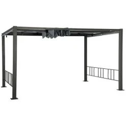 HESPERIDE Tonnelle Moai 3x4 M Ardoise Hespéride - Gris - Gris Ardoise 9 HESPERIDE Tonnelle Moai 3x4 M Ardoise Hespéride - Gris - Gris Ardoise -Pergola Soldes 49451706 3