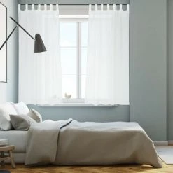 RELAXDAYS 8x Rideaux Voilage Blanc, Semi-transparents, Pour Salon Et Chambre, HxL : 145x140 Cm, Avec Boucles, Blanc 9 RELAXDAYS 8x Rideaux Voilage Blanc, Semi-transparents, Pour Salon Et Chambre, HxL : 145x140 Cm, Avec Boucles, Blanc -Pergola Soldes 49704185 3