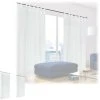 RELAXDAYS 4x Rideaux Voilage Blanc, Semi-transparents, Pour Salon Et Chambre, HxL : 225x140 Cm, Avec Boucles, Blanc -Pergola Soldes 49704192 1