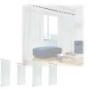 RELAXDAYS 6x Rideaux Voilage Blanc, Semi-transparents, Pour Salon Et Chambre, HxL : 245x140 Cm, Avec Boucles, Blanc -Pergola Soldes 49704220 1