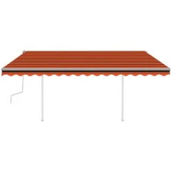 VidaXL Auvent Manuel Rétractable Avec LED 4x3 M Orange Et Marron - Orange 9 VidaXL Auvent Manuel Rétractable Avec LED 4x3 M Orange Et Marron - Orange -Pergola Soldes 49923595 3
