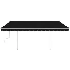 VidaXL Auvent Manuel Rétractable Avec Poteaux 4,5x3,5 M Anthracite - Anthracite 9 VidaXL Auvent Manuel Rétractable Avec Poteaux 4,5x3,5 M Anthracite - Anthracite -Pergola Soldes 49923659 3