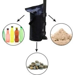 MOBILI REBECCA Rebecca Mobili 4 Sacs Lestage Fixation Tonnelle Pavillon Noir Velcro 48x22,5 -Pergola Soldes 49931792 4