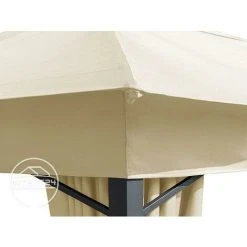 INTENT24.FR Toit De Rechange Pour Tonnelle De Jardin INTENT24 Sunset Classic 3x4 M, Couleur Champagne - Champagne -Pergola Soldes 50003575 3