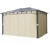 INTENT24.FR Rideaux (set De 4 Toiles) Pour Tonnelle De Jardin INTENT24 Sunset Deluxe 3x4 M, Couleur Champagne - Champagne