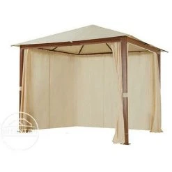 INTENT24.FR Rideaux (set De 4 Toiles) Pour Tonnelle De Jardin INTENT24 Forest Premium 3x3 M Couleur Champagne - Champagne 8 INTENT24.FR Rideaux (set De 4 Toiles) Pour Tonnelle De Jardin INTENT24 Forest Premium 3x3 M Couleur Champagne - Champagne -Pergola Soldes 50003633 3