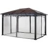 INTENT24.FR Moustiquaires (4 Toiles) Pour Tonnelle De Jardin INTENT24 Sunset Deluxe, 3x4 M, Gris - Gris