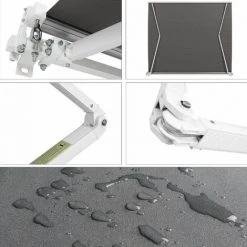 FIXKIT Auvent Manuel Rétractable2.5-2M Anthracite 9 FIXKIT Auvent Manuel Rétractable2.5-2M Anthracite -Pergola Soldes 50101885 3