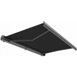 RED DECO Store Banne Motorisé 3x2m BOSTON Noir Aluminium Coffre Intégral - Noir -Pergola Soldes 50725698 5