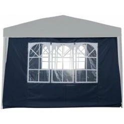 TERRE JARDIN Mur Fenêtre Pour Tonnelle Pliante Bleu 3x3 M