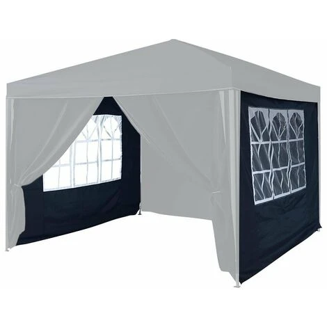 TERRE JARDIN Mur Fenêtre Pour Tonnelle Pliante Bleu 3x3 M 4 TERRE JARDIN Mur Fenêtre Pour Tonnelle Pliante Bleu 3x3 M – Image 2