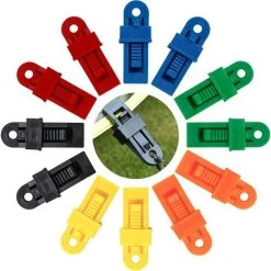 VERSAILLESFR Clip De Tente Multifonctionnel Pinces De Tente En Plastique Clip De Bâche Pour L'extérieur Camping Activités Et Randonnée 20 Pièces (Multicolore), Versailles