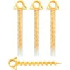 DKSFJKL 4 Pièces Clous De Tente, Clou De Tente En Plastique Jaune Pour La Fixation Du Tapis De Protection Contre Les Mauvaises Herbes De Jardin De Bâches De Pluie De Tente De Camping, Jaune