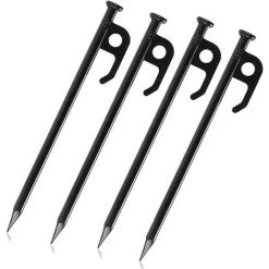 DKSFJKL 4 Pièces Sardines Piquet Piquets De Tente En Acier Sardines Camping Piquet De Fixation Sol Crochet Pour Le Camping, La Randonnée, L'urgence Et La Survie En Plein Air - 20cm