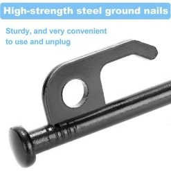 DKSFJKL 4 Pièces Sardines Piquet Piquets De Tente En Acier Sardines Camping Piquet De Fixation Sol Crochet Pour Le Camping, La Randonnée, L'urgence Et La Survie En Plein Air - 20cm -Pergola Soldes 50995280 3