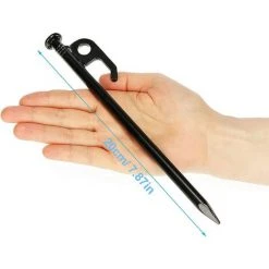 DKSFJKL 4 Pièces Sardines Piquet Piquets De Tente En Acier Sardines Camping Piquet De Fixation Sol Crochet Pour Le Camping, La Randonnée, L'urgence Et La Survie En Plein Air - 20cm -Pergola Soldes 50995280 5