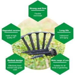 DKSFJKL Pack De 50 Piquets De Tente Piquets Clous Sols Durs En Plastique Pour Sardines Tente Camping Randonnée Ou Pique-Nique Bâche Utilisée En Couvre Sol Jardin -Pergola Soldes 50995281 5