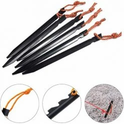 DKSFJKL 12 Pièces Piquets De Tente Aluminium Piquets De Tente à Ongles Extérieur Piquets Sardines Camping Extérieur Réfléchissante Piquets Pour Tente Bâche Camping Plage De Randonnée Tente De Plage Parasols -Pergola Soldes 50995353 5