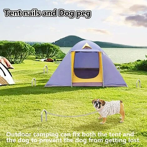 VERSAILLESFR 30 Cm - Piquets D'armature En Acier Galvanisé - Piquets D'ancrage En U - Piquets D'ancrage Pour Tentes, Tonnelles, Châteaux, Tentes, Trampolines, Trampolines, Filets De Football, Etc 4 Pièces -Versailles 5 VERSAILLESFR 30 Cm - Piquets D'armature En Acier Galvanisé - Piquets D'ancrage En U - Piquets D'ancrage Pour Tentes, Tonnelles, Châteaux, Tentes, Trampolines, Trampolines, Filets De Football, Etc 4 Pièces -Versailles – Image 3