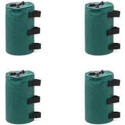 VERSAILLESFR Poids De Sable De Qualité Industrielle Pour Tonnelle, Sacs De Poids De Sable à Double Couture, Poids De Pieds Pour Auvent De Tente, Parasol, Trampoline 4 Pièces 32,5x20cm Vert -Versailles