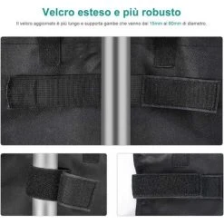 BARES Jeu De 4 Poids Pour Gazebo, Poids 1680D De Qualité Industrielle Pour Jambes De Gazebo, Sacs De Sable Pour Tout Gazebo Pop-up, Tente, Auvent Ou Parasol (Cylindrical) -Pergola Soldes 51394829 3