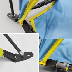 ZHUOXUAN Tente De Plage, Abri De Plage Familial UV 50+ Pour 3 Ou 4 Personnes, Auvent De Camping Extérieur Pliable, Jardin De Pêche De Plage Lointaine