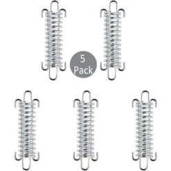 KARTOKNER 5 Pcs Fixations D'ombrage De Voile, Boucle De Corde De Ressort De Tente En Acier Inoxydable, Kit De Fixation Pour Voile De Jardin, Kit De Fixation Voile D'ombrage, Kit De Fixation De Voile Solaire