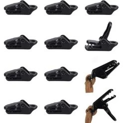 KARTOKNER 50 Pinces Clip Bache, Clip Tente, Clip En Plastique, Clips De Bâche De Tente En Plastique Tente Snaps Pour Camping Canopy Clamp Noir Clips