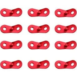 KARTOKNER 12 Pièces Tendeur De Corde Tendeur Camping En Alliage D'Aluminium Crochet Ajusteur De Corde Durable Antidérapant Pour Tente Bâche Randonnée Camping