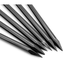 KARTOKNER Piquets De Tente De 20 Cm, 12 Piquets De Tente Très Résistants En Acier Au Carbone Avec Crochet Et Trou Pour Le Camping/auvent/bâche/filet De Jardin/auvent -Pergola Soldes 51606447 3