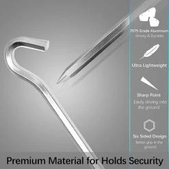 KARTOKNER Piquets De Tente De 18 Cm - En Métal - Pour Sols Durs - Idéal Pour Le Jardin, Le Camping, La Pêche Et Les Tentes 9 KARTOKNER Piquets De Tente De 18 Cm - En Métal - Pour Sols Durs - Idéal Pour Le Jardin, Le Camping, La Pêche Et Les Tentes -Pergola Soldes 51606656 3