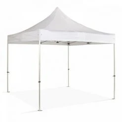 MOBEVENTPRO Tente Pliante En Aluminium 3x3m, 300g/m² - 40mm MEP - Blanc