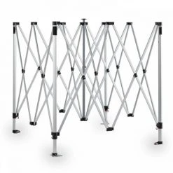 MOBEVENTPRO Tente Pliante En Aluminium 3x3m, 300g/m² - 40mm MEP - Blanc -Pergola Soldes 51607687 3