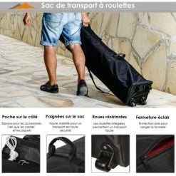 INSTENT Tonnelle PRO 3x3m, Alu, 4 Panneaux Inclus, Couleur Beige, Avec Sac De Transport à Roulettes -Pergola Soldes 51770112 5